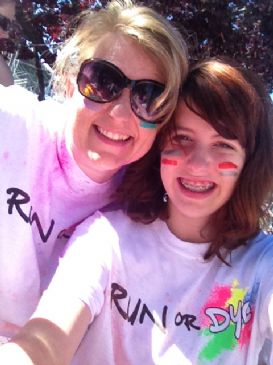 color run with my girls